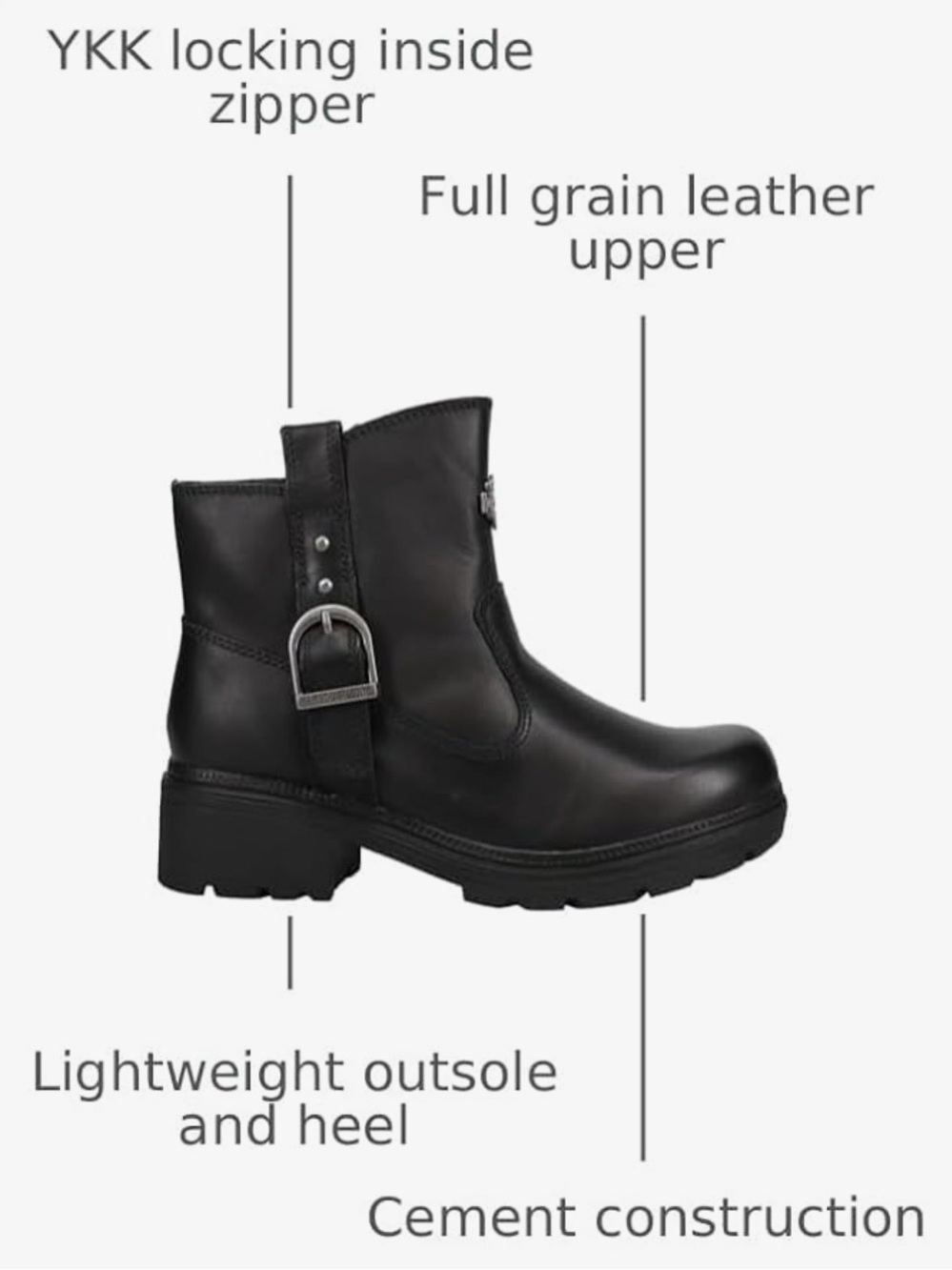 Harley-Davidson® • Madera 5-Inch Black Casual Ankle Boots • Women’s 9.5M